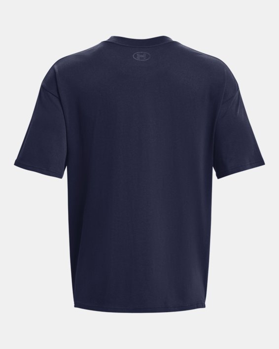 Men's UA Split Logo Oversized Heavyweight Short Sleeve in Blue image number 5